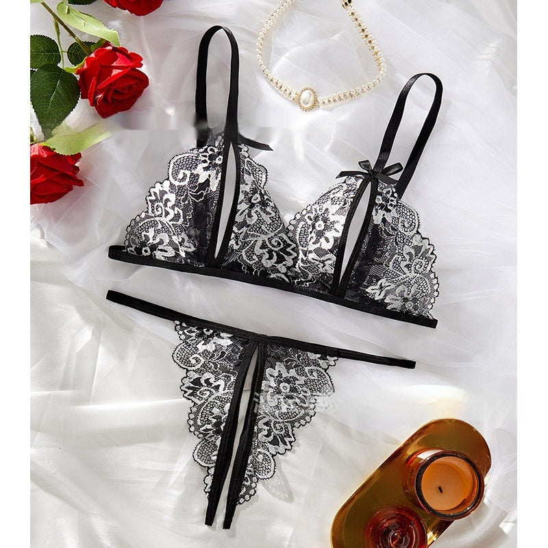 Veloura™ Midnight Lace Two-Piece Collection — Sheer Elegance