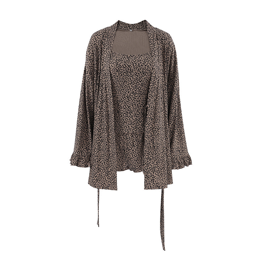 Veloura™ Velvet Luxe Three-Piece Sleep Collection — Leopard Print
